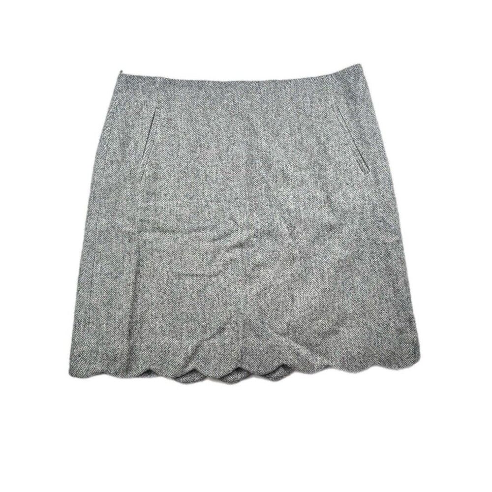 Talbots gray herringbone tweed wool blend skirt Women’s Size 12P